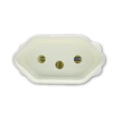 Imagem de Kit Plugue Fêmea 2P+T 20A 250Vca Branco