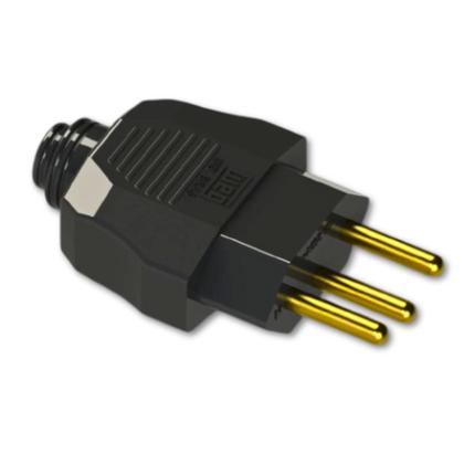 Imagem de Kit Plugue Macho 2P+T 10A 250Vca Preto