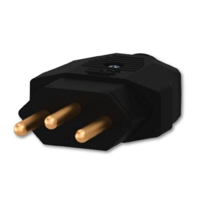 Imagem de Kit Plugue Macho 2P+T 20A 250Vca Preto