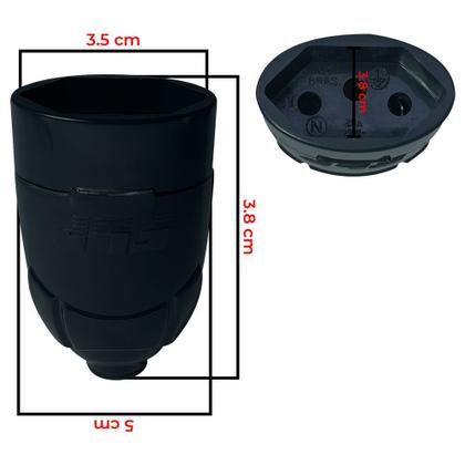 Imagem de Kit Plugue Macho 2p+t 20A + Tomada Fêmea 2p+t 20A Preto