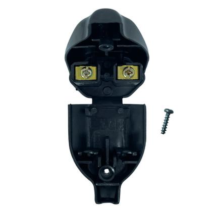 Imagem de Kit Plugue Pino Macho Maciço 2p 10A + Tomada Fêmea 2p 10A Preto