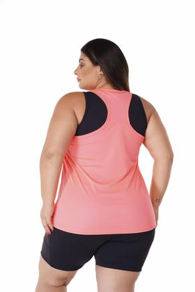 Imagem de Kit Plus Size 1 Regata + 1 Camiseta Feminina Dry Fit  Academia