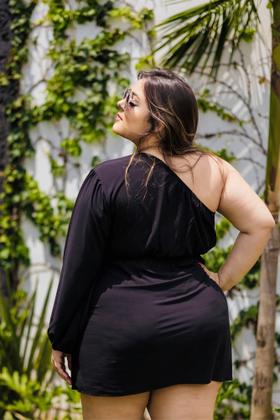Imagem de Kit Plus Size Vestido Longo + Vestido Curto Ombro Só Midi Cropped