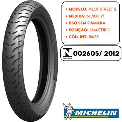 Imagem de Kit Pneu 60 100 17 + 80 100 14 Michelin Pilot Street 2