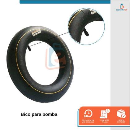 Imagem de Kit Pneu e Câmara para Carrinho de Mão 3,50x8 Reposição Durável para Equipamentos de Jardim e Construção
