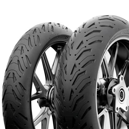 Imagem de Kit Pneu Michelin 120/70 ZR17 + 180/55 ZR17 73W ROAD 6
