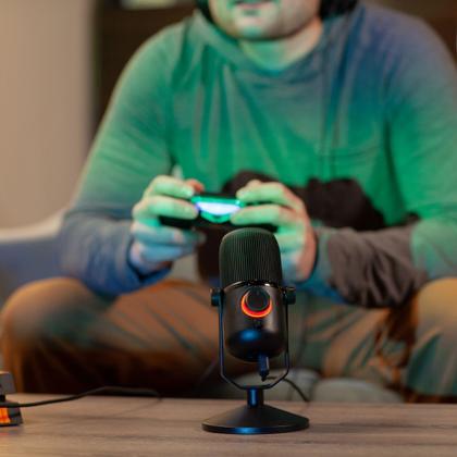 Imagem de Kit Podcast Braço Articulado Thronmax S5 Flex + Microfone Condensador Thronmax M4 Plus