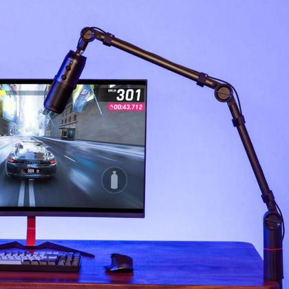 Imagem de Kit Podcast Braço Articulado Thronmax S5 Flex + Microfone Thronmax MDrill Zone