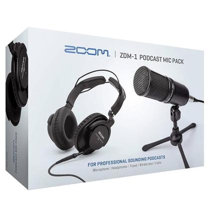 Imagem de Kit Podcast Microfone Zoom ZDM-1PMP c/ Fone, Cabo e Suporte