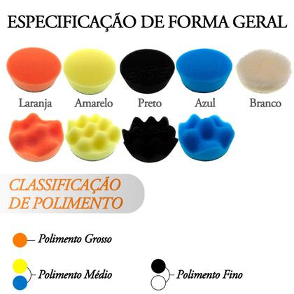 Imagem de Kit Polimento Automotivo 5 Pol. 11pçs Boinas P/ Furadeira