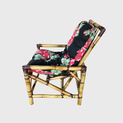 Imagem de Kit Poltrona Bambu 4 L Com Almofadas Para Edícula E Jardim