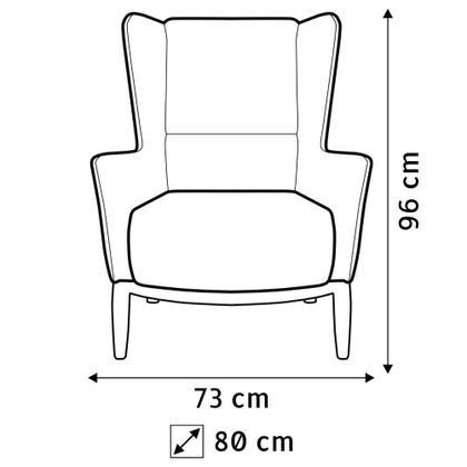 Imagem de Kit Poltrona Decorativa Milena D02 com Puff Viseo Veludo Cinza C-317 - Lyam Decor