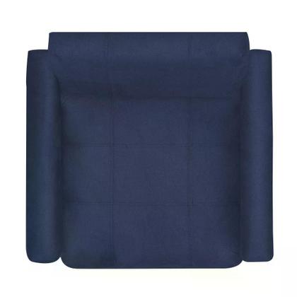 Imagem de Kit Poltrona Decorativa Nina com Puff Opala Azul Turquesa