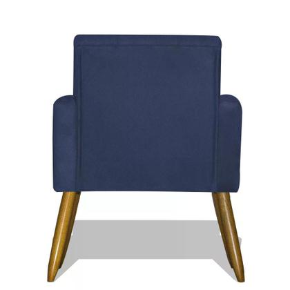 Imagem de Kit Poltrona Decorativa Nina com Puff Opala Azul Turquesa