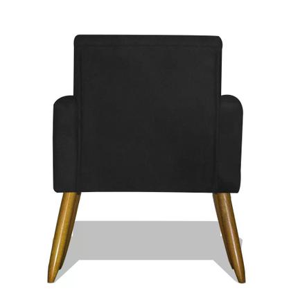 Imagem de Kit Poltrona Decorativa Nina com Puff Opala Preto