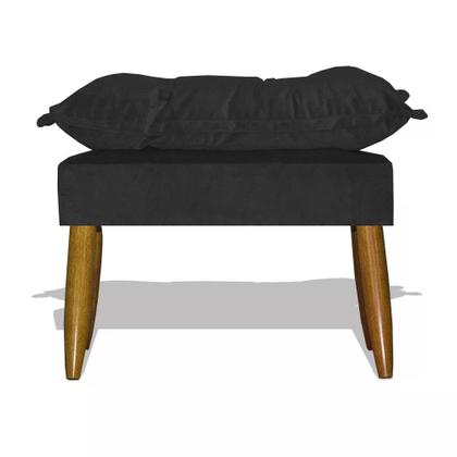 Imagem de Kit Poltrona Decorativa Nina com Puff Opala Preto