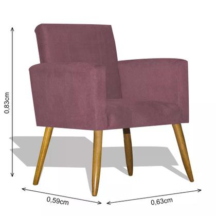 Imagem de Kit Poltrona Decorativa Nina com Puff Opala Preto