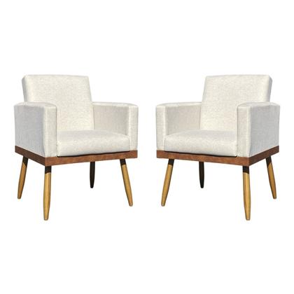 Imagem de Kit Poltrona Decorativa Nina no linho base compose - Dritex