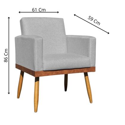 Imagem de Kit Poltrona Decorativa Nina no linho base compose - Dritex