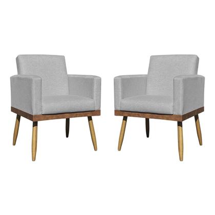 Imagem de Kit Poltrona Decorativa Nina no linho base compose - Dritex