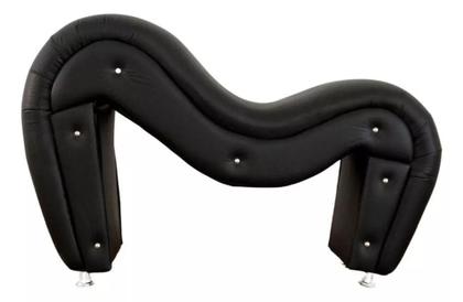 Imagem de Kit Poltrona e Painel Exótico  PRETO  Tapeçaria Parrilha - Decoração Quarto