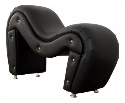 Imagem de Kit Poltrona e Painel Exótico  PRETO  Tapeçaria Parrilha - Decoração Quarto