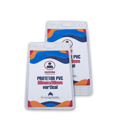 Kit Porta Crachá 6x9 Vertical Com Cordão de Nylon Ponteira C/25 - Encaplast Imagem de Kit Porta Crachá 6x9 Vertical Com Cordão de Nylon Ponteira C/25