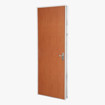 Imagem de Kit Porta de Madeira 215x65cm Batente de Aço 6,5cm Duraplac Marrom