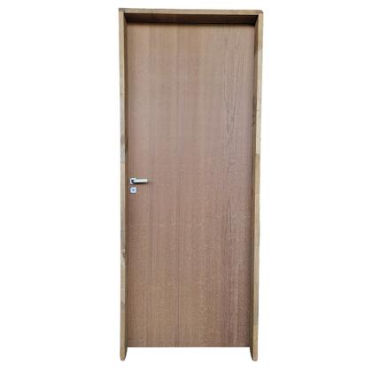 Imagem de Kit Porta de Madeira Lisa Imbuia 210x82cm Batente 16cm Uniportas