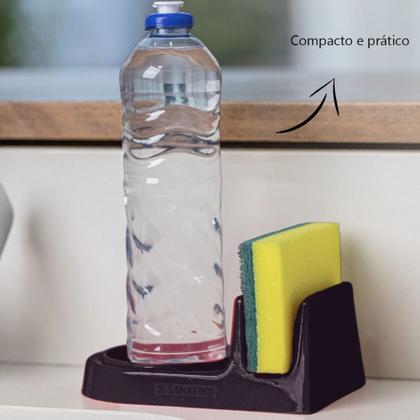 Imagem de Kit Porta Esponja Bucha Detergente Dispenser Rodo Pia Cozinha Sabão Sanremo