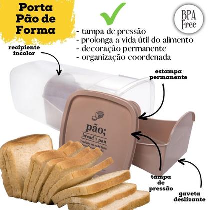 Imagem de Kit porta frios, pães, manteiga, torrada e suporte de café 6 peças Plasutil