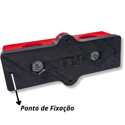 Imagem de Kit porta fusivel + fusível faca grande anl 100a para som automotivo barramento 3 vias com tampa