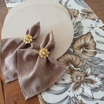 Imagem de Kit porta Guardanapo mesa posta natal flor casamento 12 un
