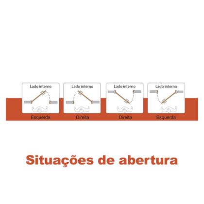 Imagem de Kit Porta Lisa Mescla 60 X 2.10 Batente Misto 11cm Fechadura Comum Lado Esquerdo - Hale