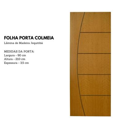 Imagem de Kit Porta Madeira Frisada 4022 - 80x210 + Trilho Correr 1,60 Natural + Brinde - 319400201 + KT-711C4