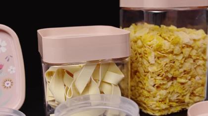 Imagem de Kit Porta Mantimentos Com 3 Peças Tampa De Rosca Empilhavel