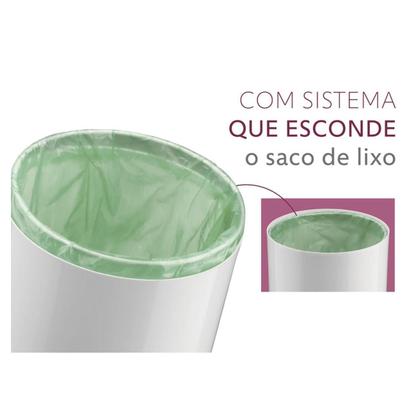 Imagem de Kit Porta Papel Higiênico Lixeira 8L Preto Cromado - Future