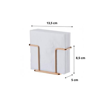 Imagem de Kit Porta Sachê Açúcar, chá, adoçante E Porta guardanapo rosé gold Future