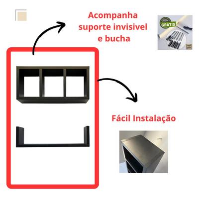Imagem de Kit Porta Shampoo Lar Ideal Suporte De Parede Banheiro 2un