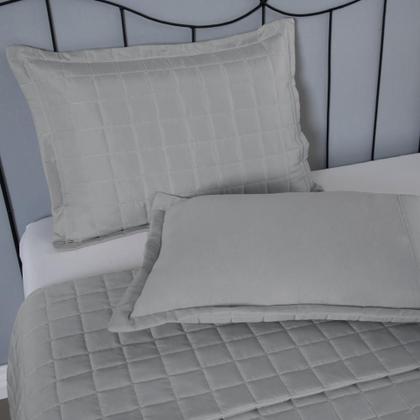 Imagem de KIT Porta Travesseiro Matelado Soft 2 Peças 70cm x 50cm 100 Poliéster Cinza