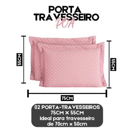 Imagem de Kit Porta Travesseiro Percal 180 Fios Algodão 02 Peças Toque Macio Diversas Estampas Capa Fronha Travesseiro