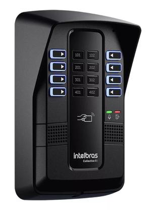 Imagem de Kit Porteiro Interfone Coletivo Eletrônico 06 Pontos Intelbras Com 12 Tags Predial Residencial