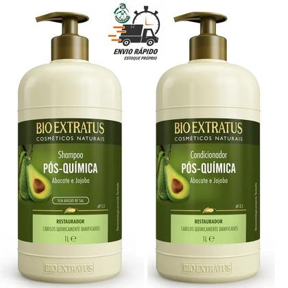 Imagem de Kit Pós Química Bio Extratus Shampoo + Cond Restaurador 1L