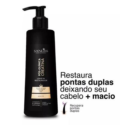 Imagem de Kit Pós-Química Creatina - Shampoo + Máscara + Leave-in
