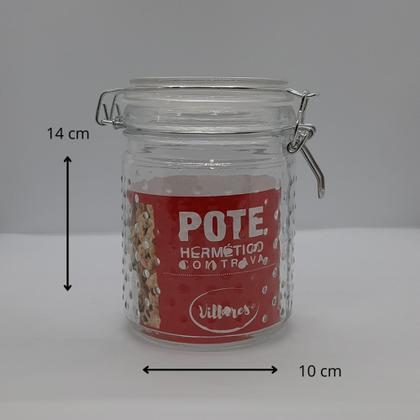Imagem de Kit Pote de Vidro c/3 Hermetico com Trava p/ Mantimento
