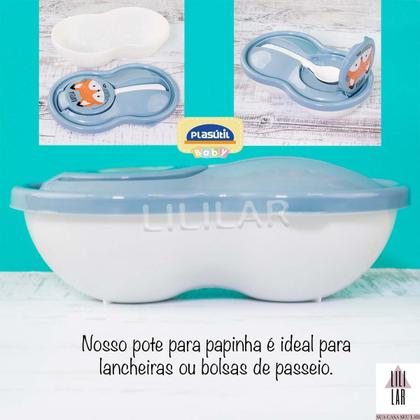 Imagem de Kit Pote Papinha com Colher e Copo Caneca Trio Tampa Alça