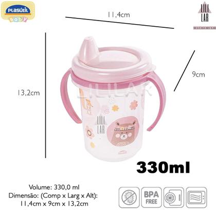 Imagem de Kit Pote Papinha com Colher e Copo Caneca Trio Tampa Alça