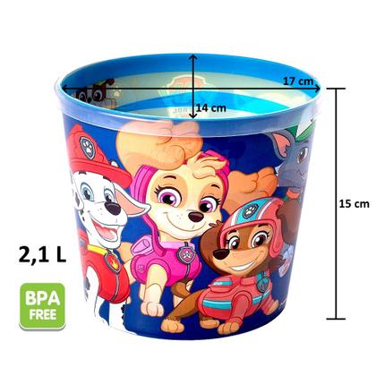 Imagem de Kit Pote Pipoca Copo Caneca e Garrafinha da Patrulha Canina