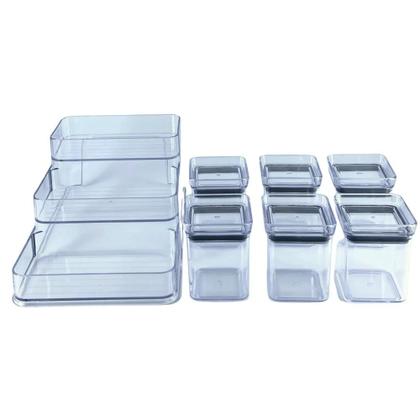 Imagem de Kit Pote Porta Tempero Hermético c/ 7 peças Lumini Paramou