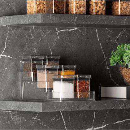 Imagem de Kit Pote Porta Tempero Hermético c/ 7 peças Lumini Paramou